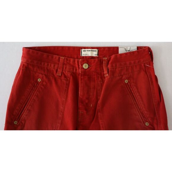 We The Free x FP OB2152895 Women Sz 29 Red Carnivale Low Rise Bootcut Jeans - Picture 3 of 10